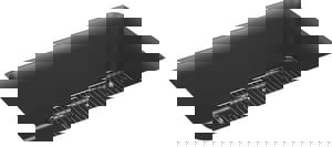 33-1/2 x 18-5/16 in. No Hole Composite Single Bowl Undermount Kitchen Sink in Matte Graphite